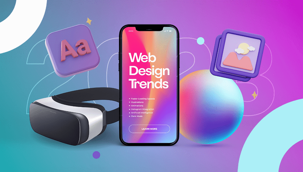 Web Design Trends for 2023 graphic