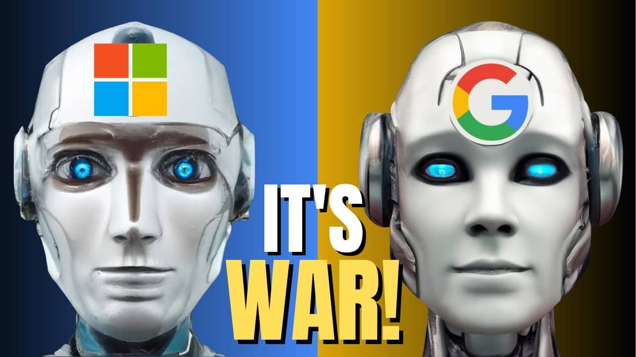 Ai war graphic, microsoft verses google