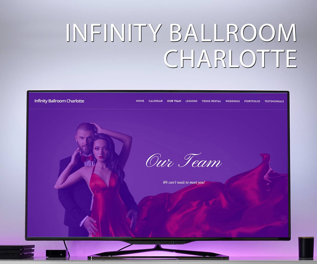 Web Design of a dance studio in Charlotte North Carolina