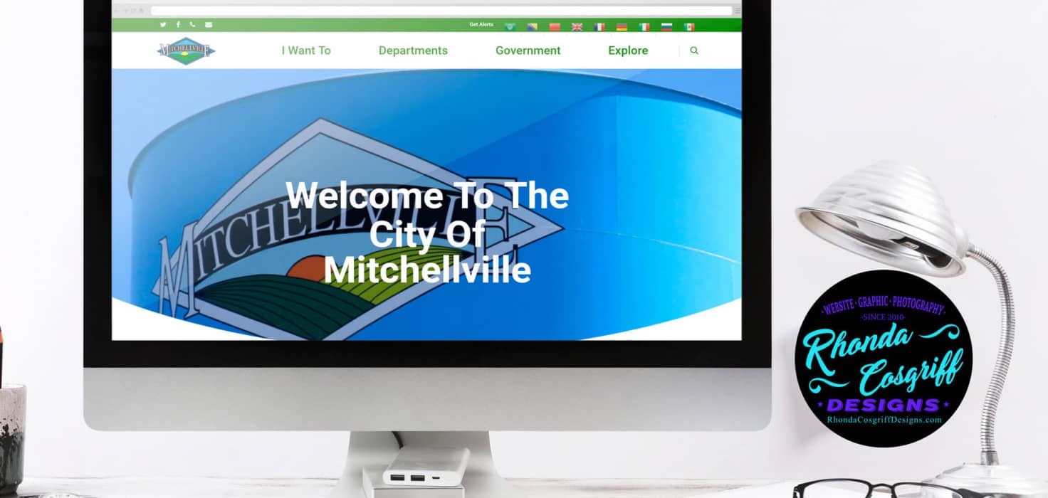 City of Mitchellville Website Design by Iowa Designer Rhonda Cosgriff Designs