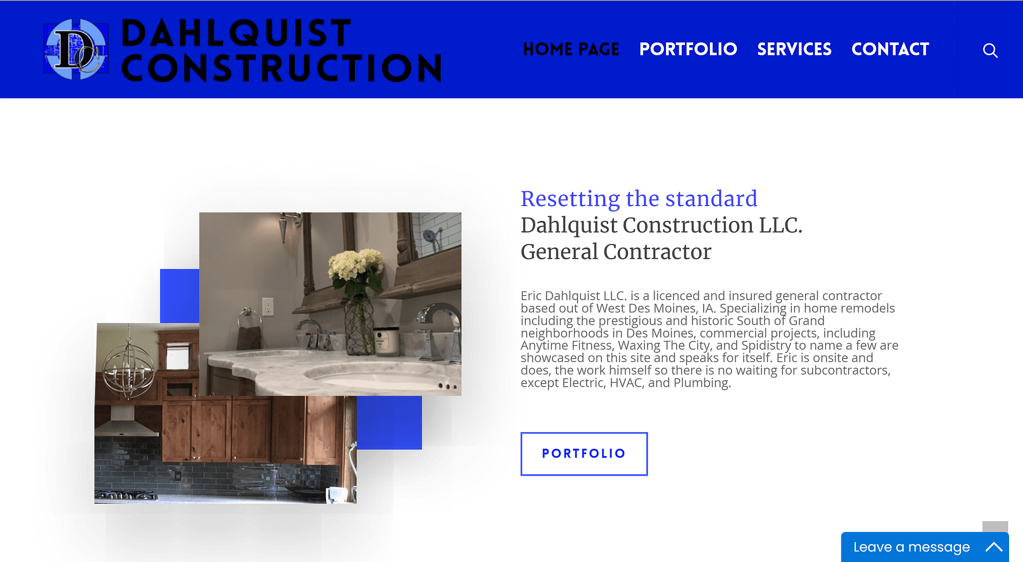 Home Page Dahlquist Construction LLC 5+Iowa-Web-Designer