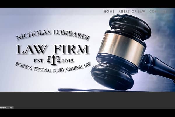 tour of nicholas lombardi law firm website design 