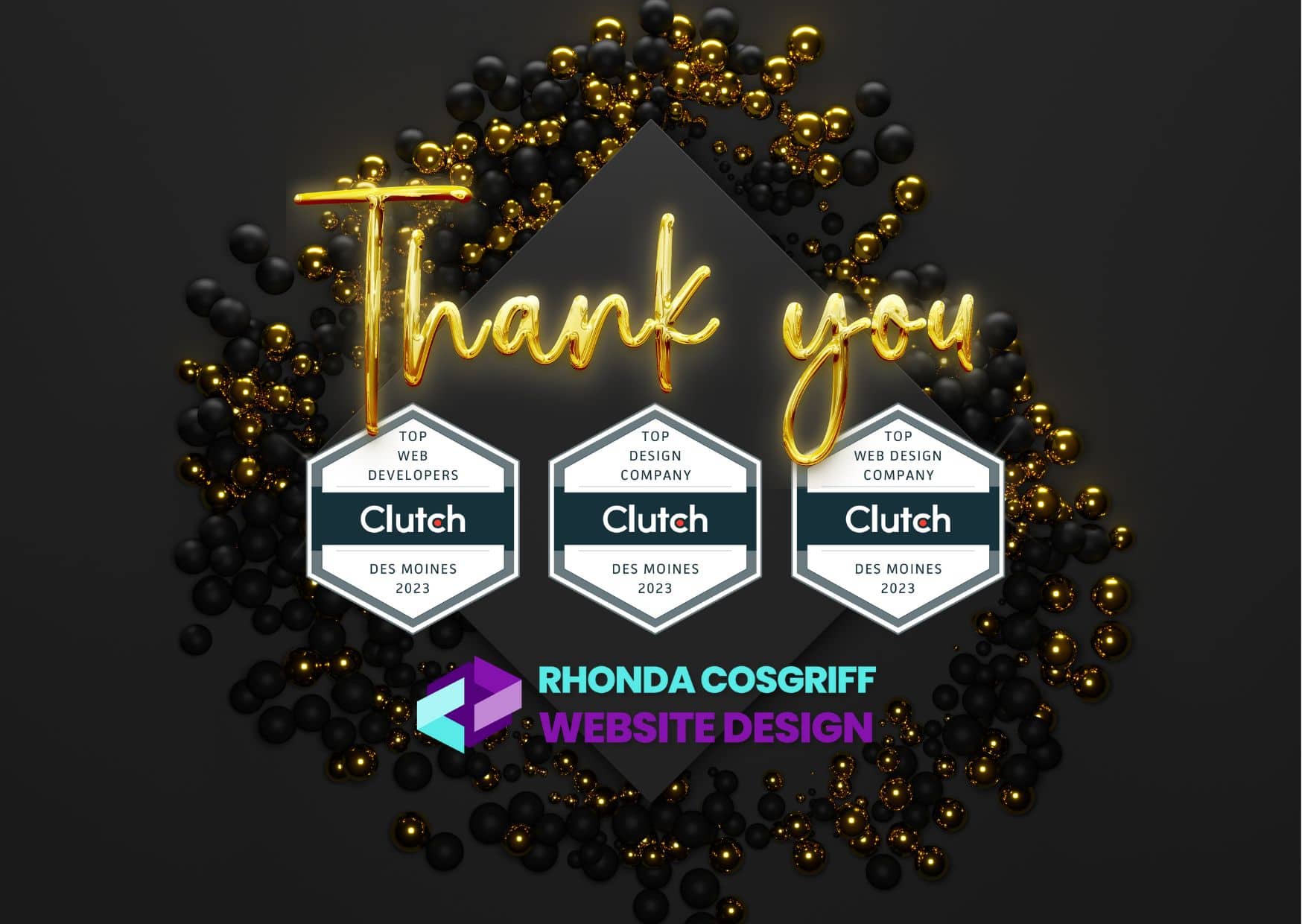 Rhonda Cosgriff Designs Acknowledged as the Best in Web Development, Web Design, and Design in Des Moines