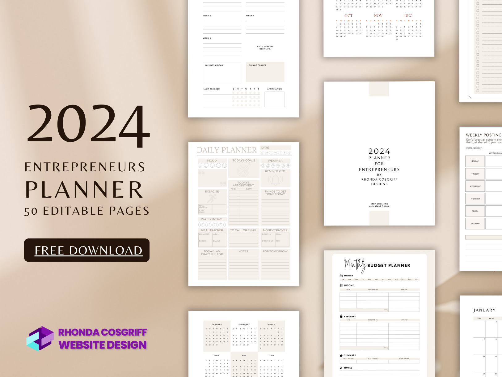 Unleash Your Potential with the 2024 Entrepreneurs Planner: Your Ultimate Guide to Success